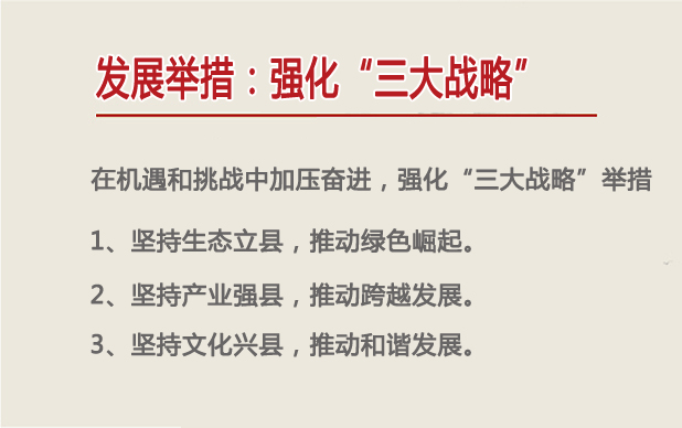 发展举措：强化“三大战略”